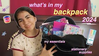 WHATS IN MY BACKPACK senior year 2024  haul stationery essentials [upl. by Gaw]