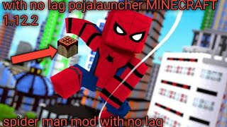 how to download spider man mod  in pojalauncher  Minecraft 1122 [upl. by Ennayk462]