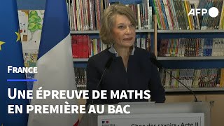 Bac en juin 2026 mise en place dune épreuve de maths en première annonce Genetet  AFP Extrait [upl. by Ykcub]