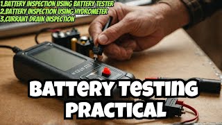 Battery Inspection Using Battery Tester  Hydrometer Usage  Currant Drain Checking [upl. by Eioj234]