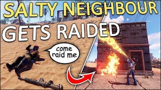 FLAME RAIDING my ANNOYING NEIGHBOUR  Rust Solo 5 [upl. by Anisirhc379]