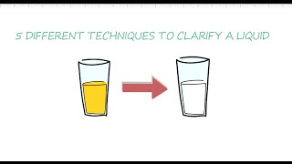 5 different techniques to clarify a liquid [upl. by Akcimehs]