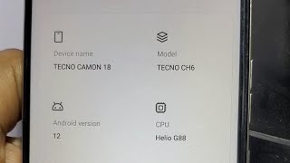 Tecno CH6 Frp Bypass Android 12  13 Tecno Camon 18 Frp Bypass New security Android 12 Frp Bypass [upl. by Coreen]
