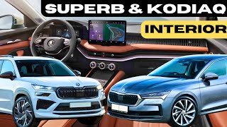 Exclusive Look Inside the 2024 Skoda Superb amp Kodiaq Revealed  Big Screen Buttons Knobs [upl. by Cod814]