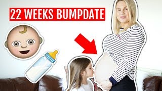 22 WEEKS PREGNANT BUMP UPDATE belly button popped  Family Fizz [upl. by Moriah]