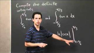 Definite Integrals of tanx  MIT 1801SC Single Variable Calculus Fall 2010 [upl. by Ennairam]