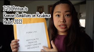 I 751 Packet  Petition to remove conditions on residence 2022 [upl. by Zeni]