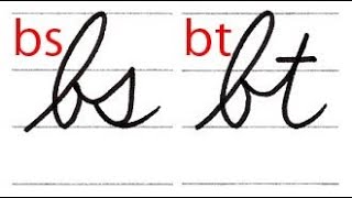 【筆記体】2文字のつなげ方 bs bt Cursive connecting [upl. by Nett]