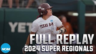 Texas survives Texas AampM in extras  2024 NCAA softball super regionals Game 2 highlights [upl. by Nonnek]