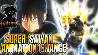 Dragonball XV  Super Saiyan Transformation Animation Change  Tryzick [upl. by Airdnaz]