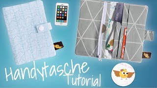 Handytasche nähen für Anfänger ❤︎ Tutorial  Made by Cataffo [upl. by Ahtar]