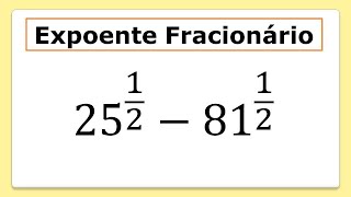 Expoente na Forma de Fração  Potência Fracionária [upl. by Kirsten]