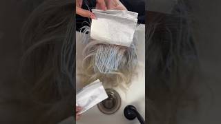 Blending gray hair with highlights grayblending hairhighlights [upl. by Ilah]