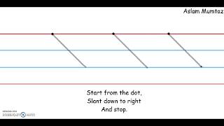 Formation Of Strokes  Right Slanting Line  Kindergarten Practice [upl. by Asseneg10]