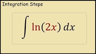 Integral of ln2x Integration by parts method [upl. by Ner926]