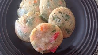 Easy Vegetable Idlis recipe  Instant Indian snacks [upl. by Nyrhtakyram]