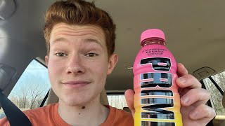 BEST FLAVOR  NEW Prime Hydration Strawberry Banana Review [upl. by Lucine307]