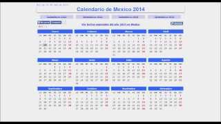 Calendario de México 2014 [upl. by Eneloc]