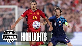 Croatia vs Spain Highlights  UEFA Nations League Final [upl. by Capps867]