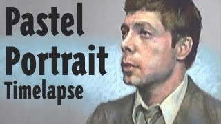 Pastel Portrait Speed Painting  Male Timelapse Art [upl. by Amber]