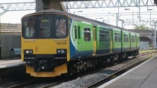 London Midland 150105 Departs Bletchley For Bedford On The Marston Vale Line Branch Line [upl. by Audie]