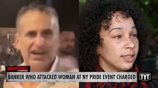 UPDATE Millionaire Banker CHARGED For Punching Woman At Pride Event [upl. by Estele]