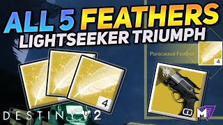 All Feathers in Harbinger Hawkmoon Mission Week 1  LightSeeker Triumph  Destiny 2 Beyond Light [upl. by Ahcsap175]