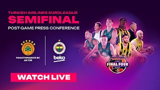 EuroLeague Semifinal Panathinaikos  Fenerbahce Post Game Press Conference [upl. by Quiteri]