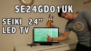 Seiki LED TV SE24GD01UK Unboxing Test and Review [upl. by Nahtanha]