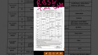 RBSE rajasthan half yearly exam time table date sheet December 2023 [upl. by Kenn]