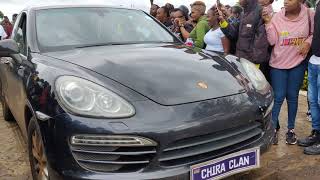 Baba talisha arrival at KU with Porsche Cayenne [upl. by Amling434]