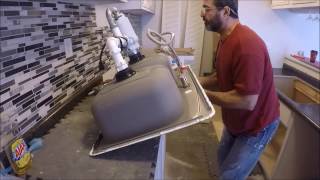 How to Install a Stainless Steel Drop In Sink [upl. by Thomasine]