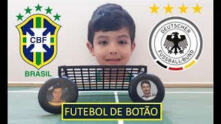 Canal do Gu   Brasil x Alemanha  Futebol de Botão [upl. by Ahsela]