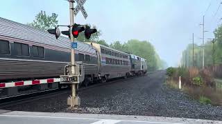 5 8 Amtrak Lake Shore Limited 49 50th Anniversary Special Passing Through Holland OH [upl. by Baggott]