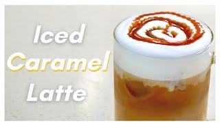 How To Make Iced Caramel Latte Recipe with MAXIM COFFEE Only 5 Ingredients RECIPE [upl. by Hteboj]