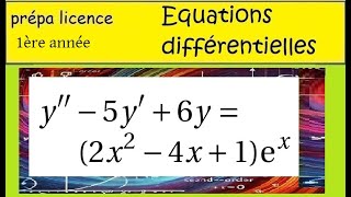 Difficile Équations différentielles linéaires 2nd ordre y5y6y2x24x1ex [upl. by Usanis]