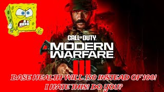 Call of Duty Modern Warfare 3 Base Health is 150 TTK is Slow 😠 😡 😤 [upl. by Reklaw947]