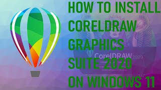 How to install CorelDRAW 2020 on Windows 11  Photo Design [upl. by Mervin]