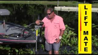 LIft Mate  Fishings First Power Actuated Trolling Motor Lift System [upl. by Yesak]