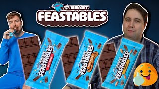 MrBeast Feastables  Milk Crunch Almond  Peanut Butter probiert Schokolade NEU [upl. by Gnivri]