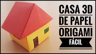 🏠 Cómo hacer una CASA de papel 3D Fácil ✅  Casas de Origami🏡 [upl. by Gertie]