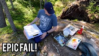 This is how difficult it is to paint Plein Air in Watercolor EPIC FAIL [upl. by Geraldine30]