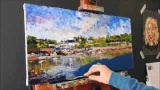 Palette knife landscape oil painting by Nathalie JAGUIN [upl. by Labors]