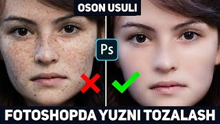 FOTOSHOPDA YUZNI TOZALASH  PHOTOSHOP CC 2020 [upl. by Mikol]