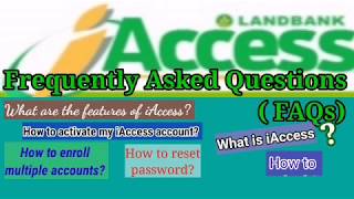 LANDBANK iAccess Frequently Asked Questions 2020 Update [upl. by Roger195]