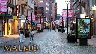 Malmo Sweden City Walk  Evening City Ambience [upl. by Nilsoj]