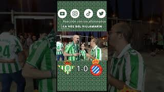 Betis 10 espanyol  quotLo importante son los 3 puntosquot [upl. by Einnahc]