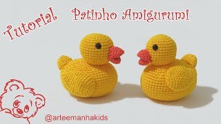 PATINHO AMIGURUMI  por ArteeManhaKids [upl. by Eladal]