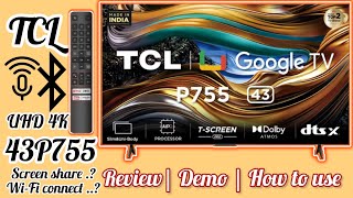 TCL 43” UK UHD 43P755 ANDROID GOOGLE SMART LED TV REVIEW 2024  HOW TO SETUP NEW LED TV tcl ledtv [upl. by Ilrahs]