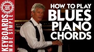 How to Play Blues Piano Chords  Advanced Blues Progression [upl. by Shutz]